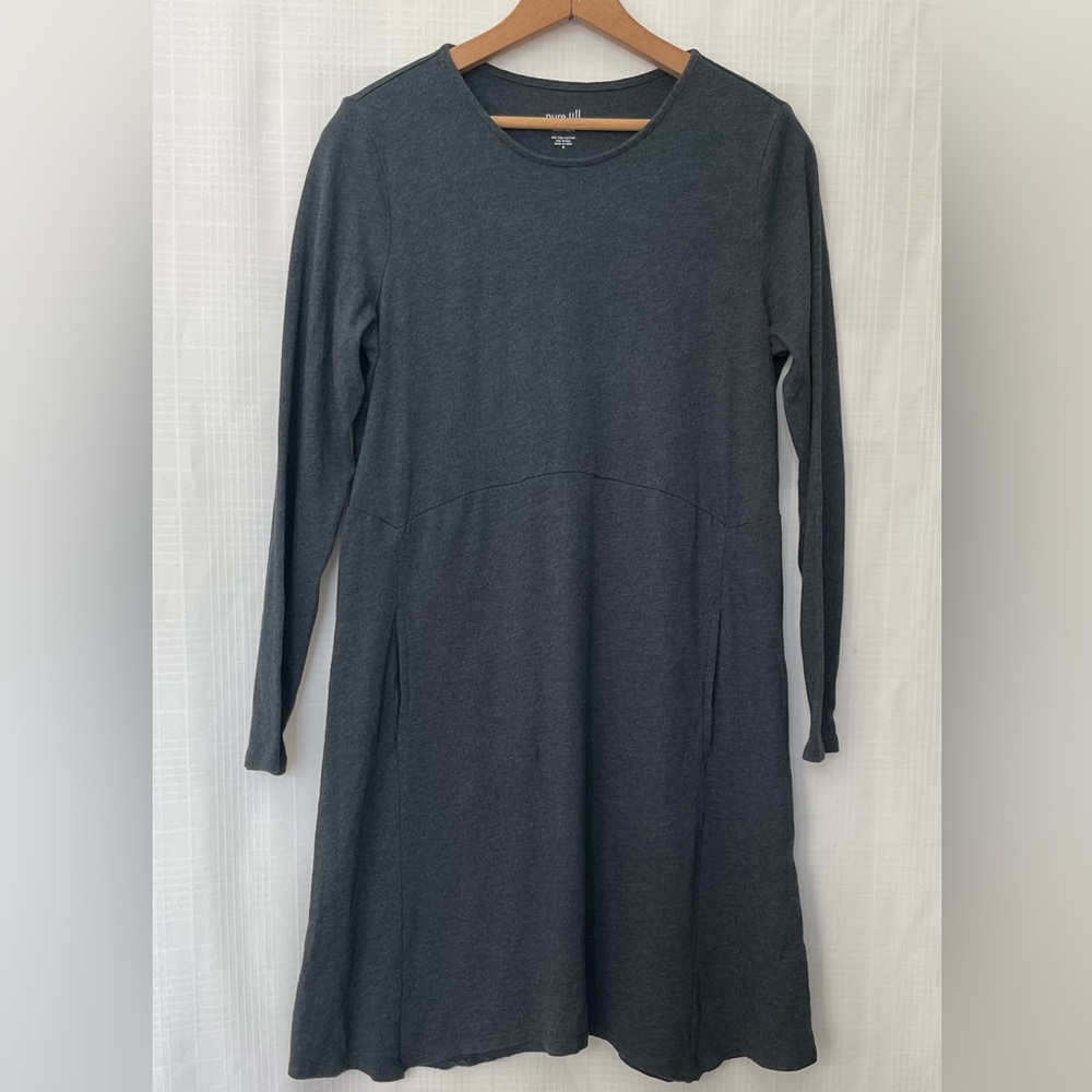 J. Jill Charcoal Long Sleeve Dress with pockets